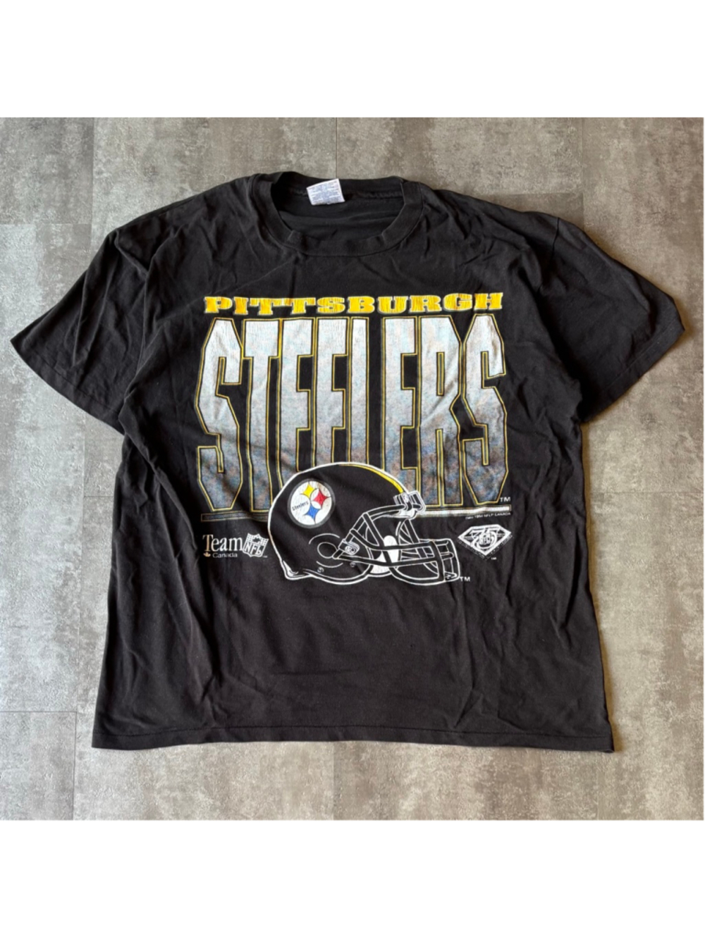 Vintage Pittsburgh Steelers Shirt Mens Large Black Yellow 1994